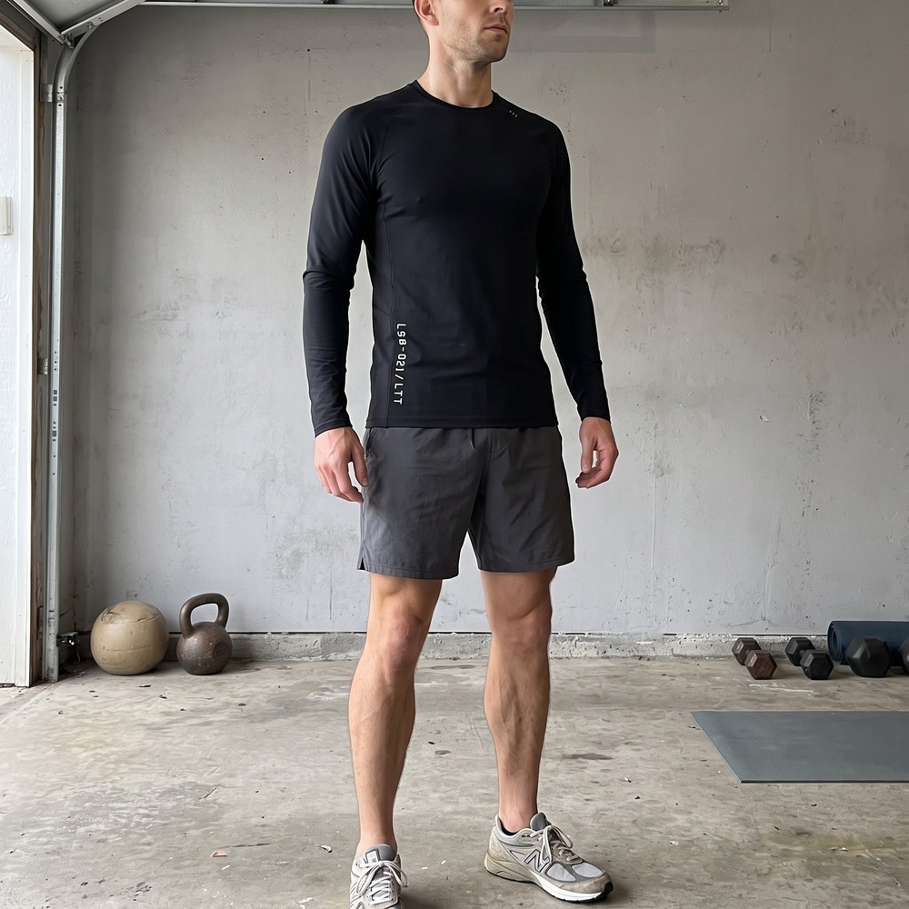 Lululemon Vital Drive Long Sleeve Shirt Mens Medium Black Bonded Seamless Gym